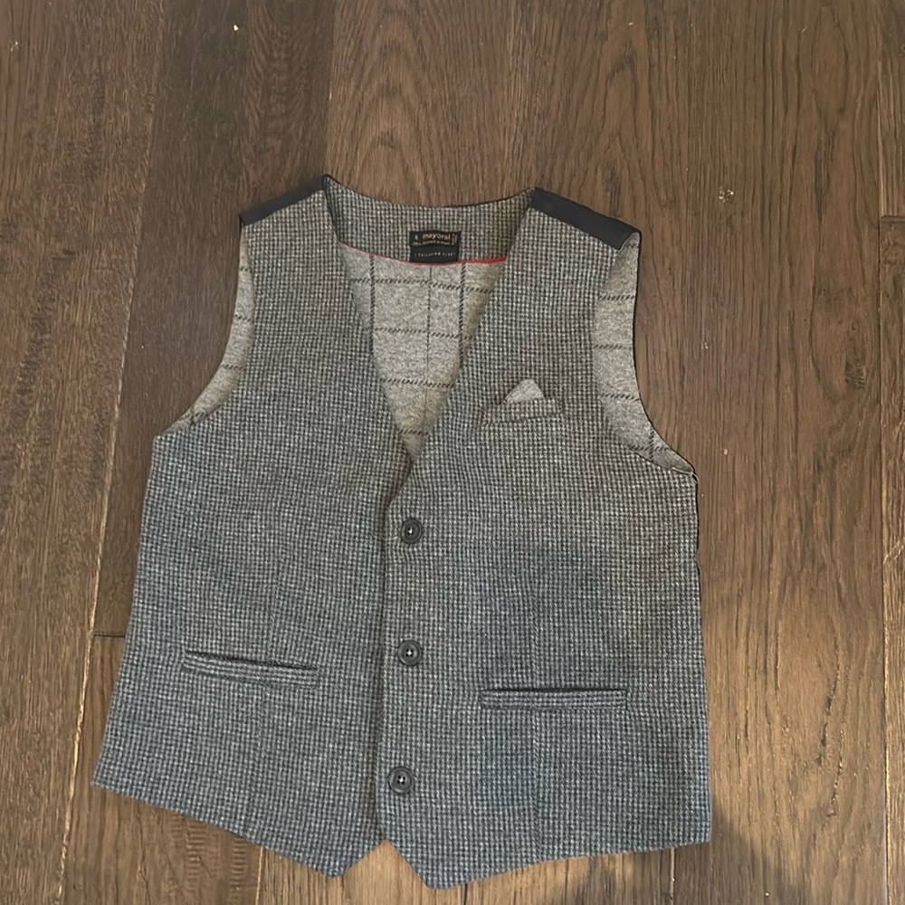 Mayoral boys mixed fabric vest
